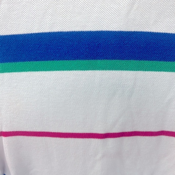 US Polo Assn. Polo Collared Shirt - XXL, Blue/Green/Red Stripes - Picture 4 of 6